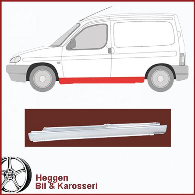 Hovedbilde Kanal Peugeot Partner 06.96-  uten skyvedør  venstre